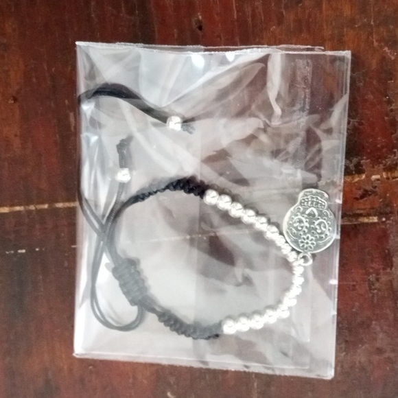 Sterling silver Halloween! Sugar skull Handmade women's skull bracelet - Picture 9 of 10